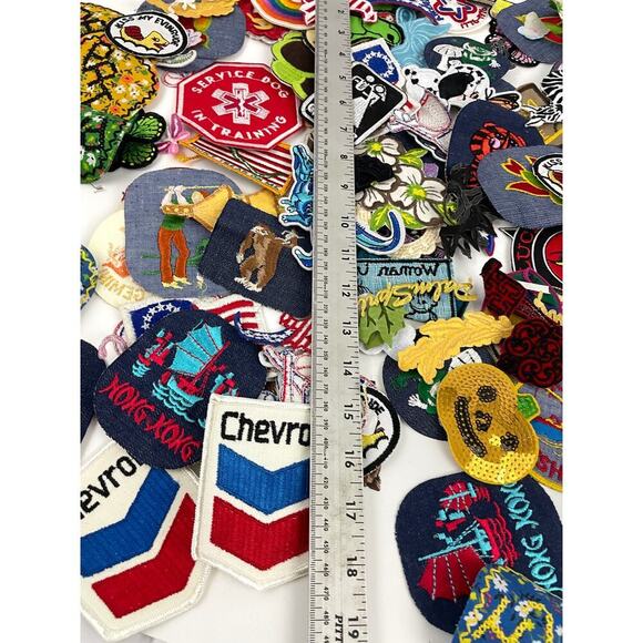 150 PC Assorted Sewing Applique Patches Iron on Sew On NEW Mixed Sequin Crafting - Picture 15 of 16